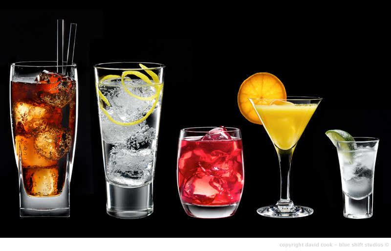 drinks line up
